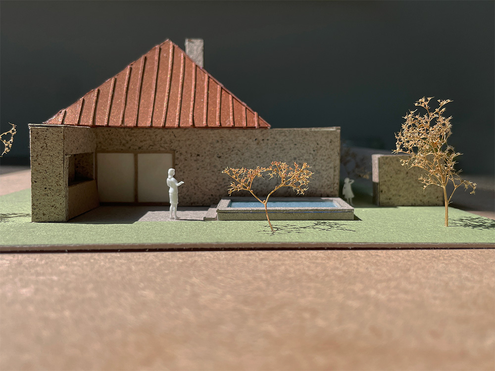 MAISON FAMILLE OBERNAI CONSTRUCTION TOITURE TOLE CHAUX SURPRISE ARCHITECTE PHOTO MAQUETTE