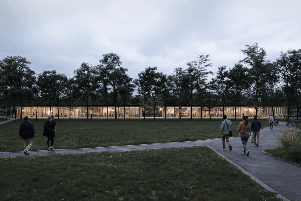 WIHR AU VAL ARCHITECTE STRASBOURG SURPRISE ADRIEN PUZZUOLI ARCHITECTE EQUIPEMENT RECEVANT DU PUBLIC ERP CELLULES COMMERCIALES CONSTRUCTION BOIS VERRE